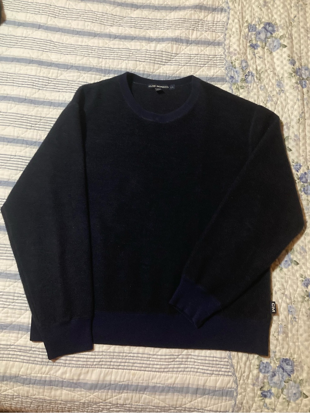 Club Monaco Men's Navy Crewneck